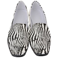 Zebra Print Stripes Women s Classic Loafer Heels by SpinnyChairDesigns