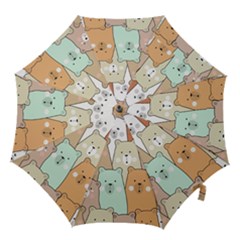 Colorful-baby-bear-cartoon-seamless-pattern Hook Handle Umbrellas (large) by Sobalvarro