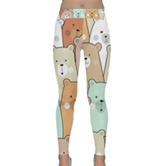 Colorful-baby-bear-cartoon-seamless-pattern Classic Yoga Leggings by Sobalvarro