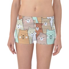 Colorful-baby-bear-cartoon-seamless-pattern Boyleg Bikini Bottoms