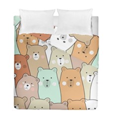 Colorful-baby-bear-cartoon-seamless-pattern Duvet Cover Double Side (full/ Double Size)