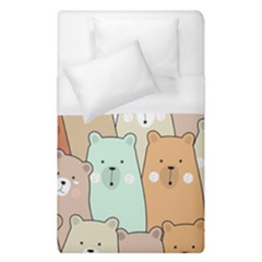 Colorful-baby-bear-cartoon-seamless-pattern Duvet Cover (Single Size)