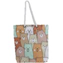 Colorful-baby-bear-cartoon-seamless-pattern Full Print Rope Handle Tote (Large) View2