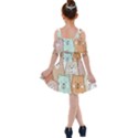 Colorful-baby-bear-cartoon-seamless-pattern Kids  Shoulder Cutout Chiffon Dress View2