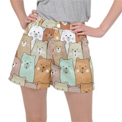 Colorful-baby-bear-cartoon-seamless-pattern Ripstop Shorts by Sobalvarro