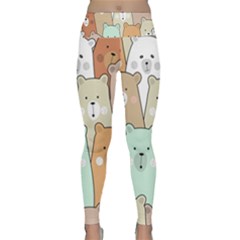 Colorful-baby-bear-cartoon-seamless-pattern Lightweight Velour Classic Yoga Leggings