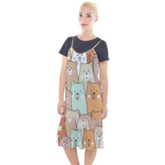 Colorful-baby-bear-cartoon-seamless-pattern Camis Fishtail Dress