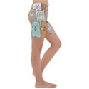 Colorful-baby-bear-cartoon-seamless-pattern Kids  Lightweight Velour Capri Yoga Leggings View3
