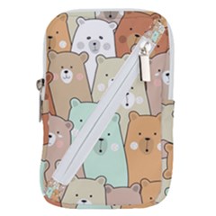 Colorful-baby-bear-cartoon-seamless-pattern Belt Pouch Bag (Large)