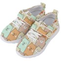 Colorful-baby-bear-cartoon-seamless-pattern Kids  Velcro Strap Shoes View2