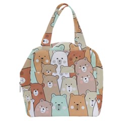 Colorful-baby-bear-cartoon-seamless-pattern Boxy Hand Bag