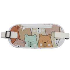 Colorful-baby-bear-cartoon-seamless-pattern Rounded Waist Pouch