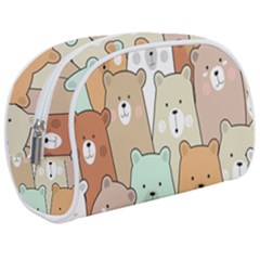 Colorful-baby-bear-cartoon-seamless-pattern Makeup Case (Medium)