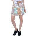 Colorful-baby-bear-cartoon-seamless-pattern Tennis Skirt View1