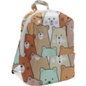 Colorful-baby-bear-cartoon-seamless-pattern Zip Up Backpack View2