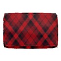 Red and Black Plaid Stripes Burner Gym Duffel Bag View3