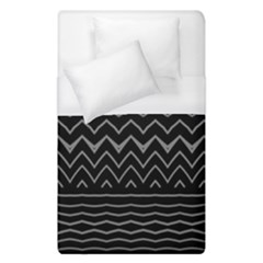 Black And White Minimalist Stripes  Duvet Cover (single Size) by SpinnyChairDesigns