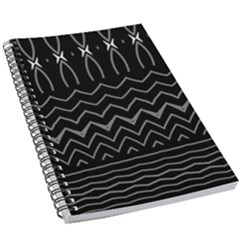 Black And White Minimalist Stripes  5 5  X 8 5  Notebook by SpinnyChairDesigns