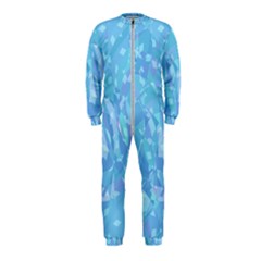 Light Blue Abstract Mosaic Art Color Onepiece Jumpsuit (kids) by SpinnyChairDesigns