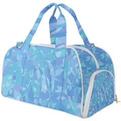 Light Blue Abstract Mosaic Art Color Burner Gym Duffel Bag by SpinnyChairDesigns