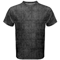 Matte Charcoal Black Color  Men s Cotton Tee by SpinnyChairDesigns