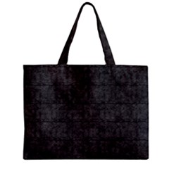 Matte Charcoal Black Color  Zipper Mini Tote Bag by SpinnyChairDesigns