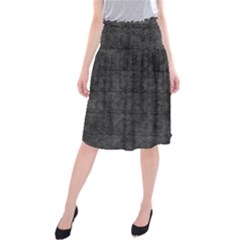 Matte Charcoal Black Color  Midi Beach Skirt by SpinnyChairDesigns