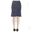 Matte Charcoal Black Color  Short Mermaid Skirt View2