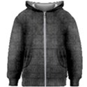 Matte Charcoal Black Color  Kids  Zipper Hoodie Without Drawstring View1