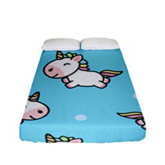 Unicorns  Fitted Sheet (full/ Double Size) by Sobalvarro