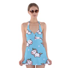 Unicorns  Halter Dress Swimsuit  by Sobalvarro