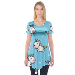 Unicorns  Short Sleeve Tunic  by Sobalvarro