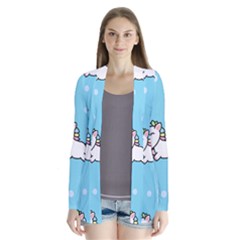 Unicorns  Drape Collar Cardigan by Sobalvarro