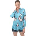 Unicorns  Long Sleeve Satin Shirt View1