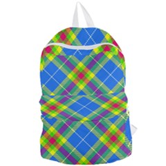 Clown Costume Plaid Striped Foldable Lightweight Backpack by SpinnyChairDesigns