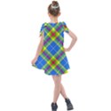 Clown Costume Plaid Striped Kids  Tie Up Tunic Dress View2