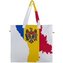 Flag Map Of Moldova Canvas Travel Bag