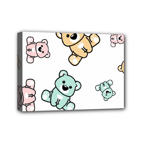 Bears Mini Canvas 7  X 5  (stretched) by Sobalvarro
