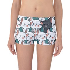 Seamless-cute-cat-pattern-vector Boyleg Bikini Bottoms by Sobalvarro