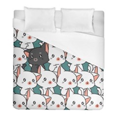 Seamless-cute-cat-pattern-vector Duvet Cover (full/ Double Size) by Sobalvarro