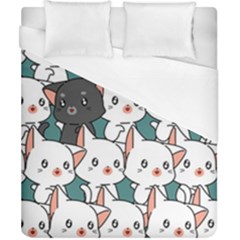 Seamless-cute-cat-pattern-vector Duvet Cover (california King Size) by Sobalvarro