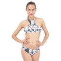 Seamless-cute-cat-pattern-vector High Neck Bikini Set View1