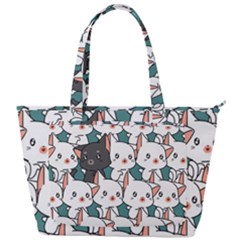 Seamless-cute-cat-pattern-vector Back Pocket Shoulder Bag  by Sobalvarro