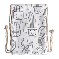 Cactus Drawstring Bag (large) by Sobalvarro