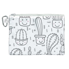 Cactus Canvas Cosmetic Bag (xl) by Sobalvarro