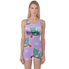 Playing cats One Piece Boyleg Swimsuit