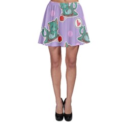 Playing cats Skater Skirt