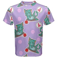 Playing cats Men s Cotton Tee