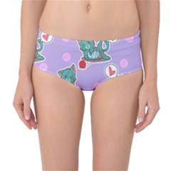 Playing cats Mid-Waist Bikini Bottoms