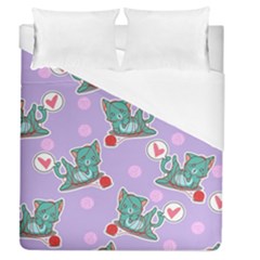 Playing cats Duvet Cover (Queen Size)